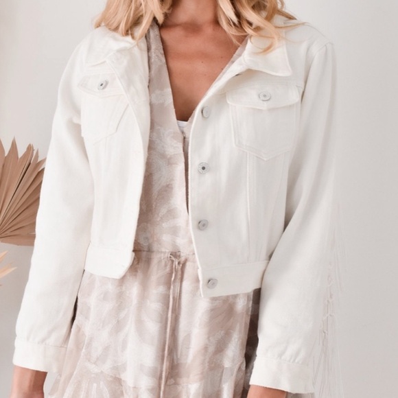BRIDE White Denim Jacket - Picture 4 of 16